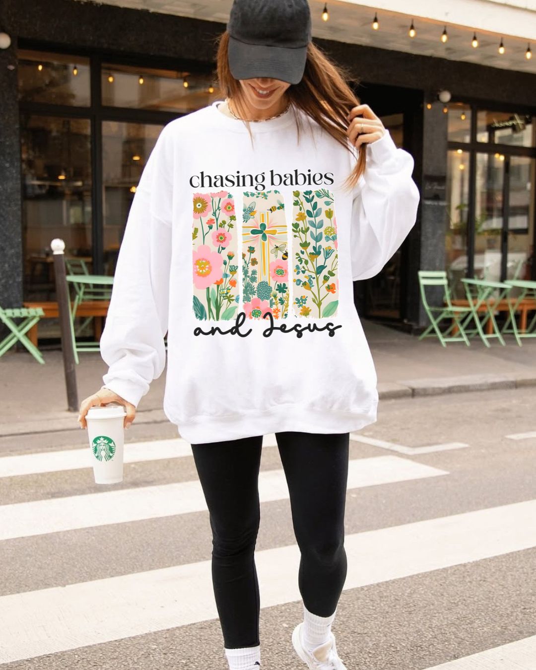 Chasing Babies and Jesus Sweatshirt