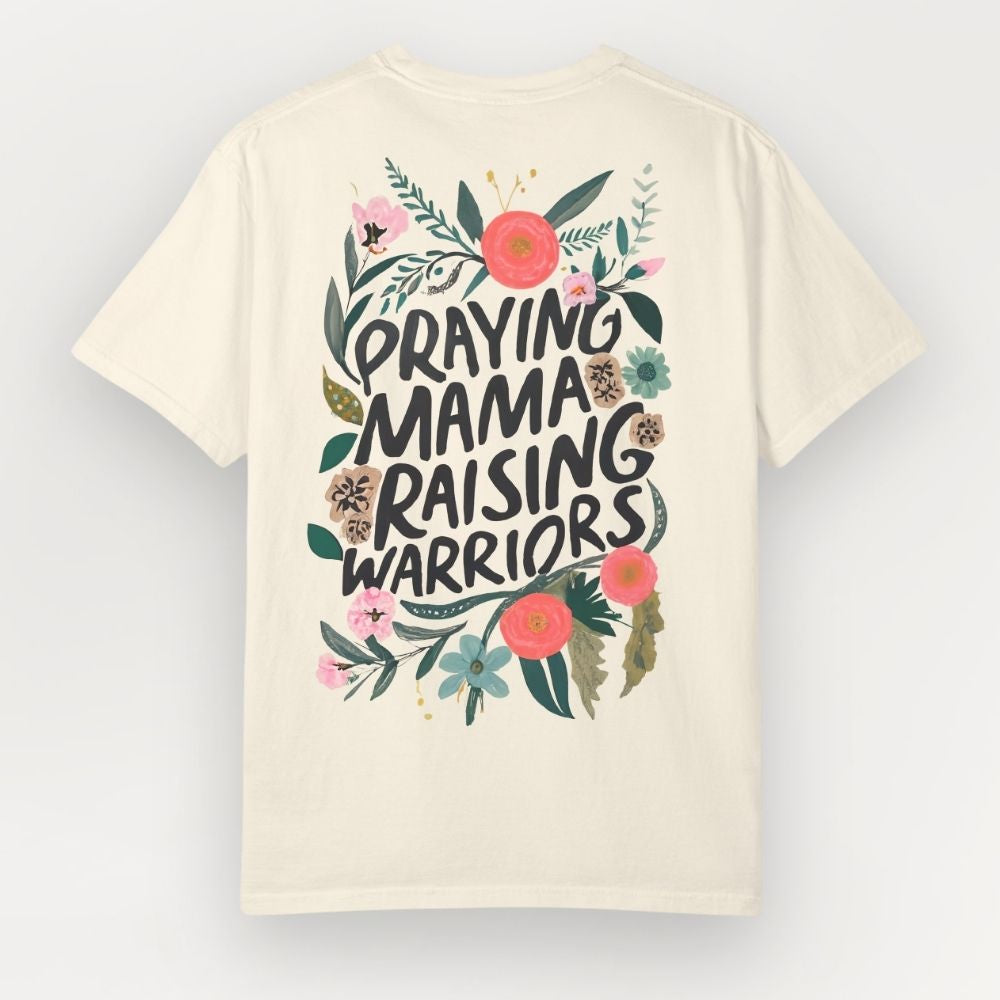 Praying Mama Raising Warriors Heavyweight Tee