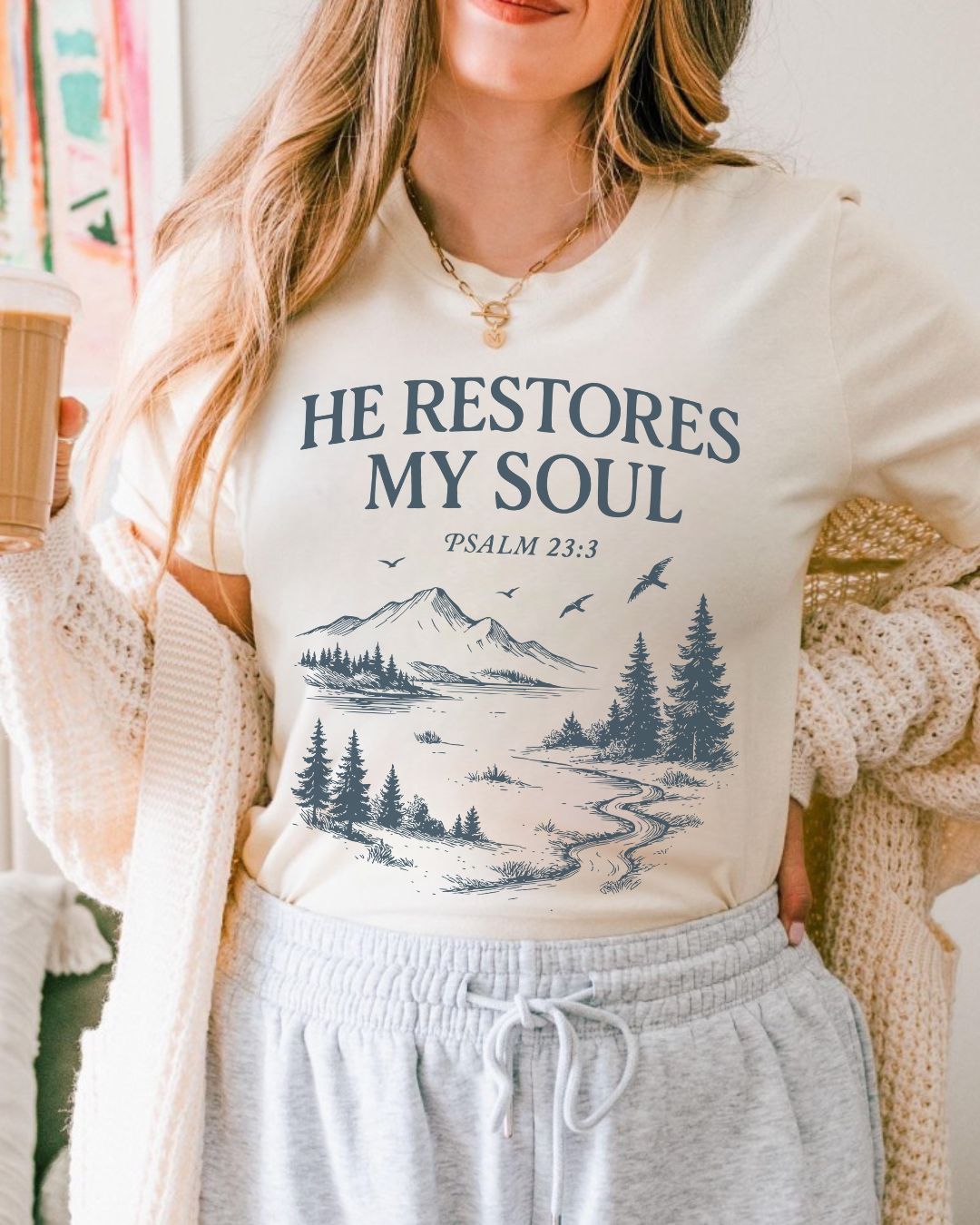He Restores My Soul - Softstyle Tee