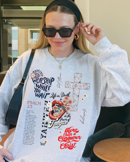 Worship While You Wait Sweatshirt